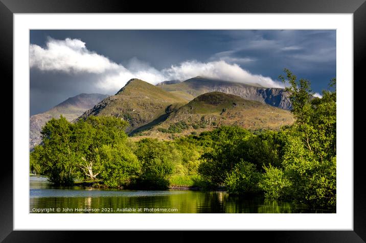 Snowdon after the storm Framed Mounted Print by John Henderson