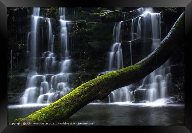 Enchanted Scarloom Waterfall Framed Print by John Henderson