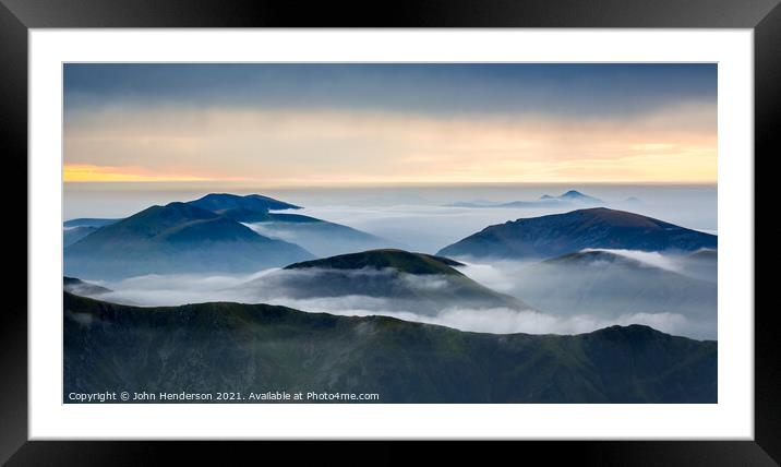 Snowdonia Panorama Framed Mounted Print by John Henderson