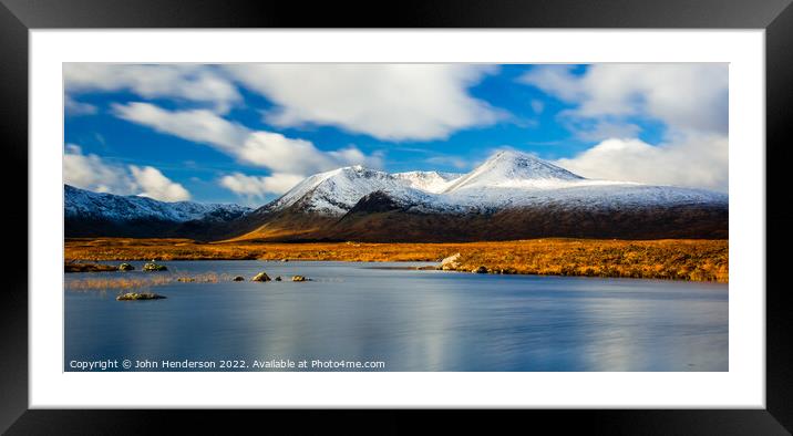 Scottish highlands panorama Framed Mounted Print by John Henderson