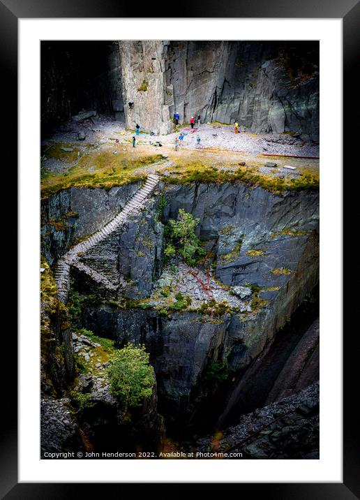 Dinorwic Slate Quarry, Llanberis Framed Mounted Print by John Henderson