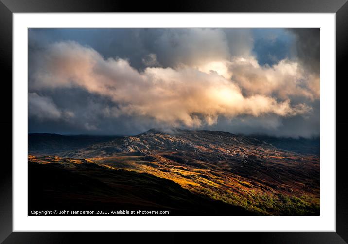 A Welsh landscape of sunshine and showers Framed Mounted Print by John Henderson