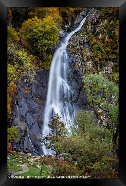 Aber Falls Framed Print by John Henderson