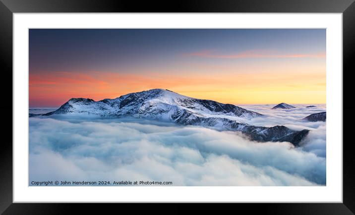 Snowdon panorama Framed Mounted Print by John Henderson