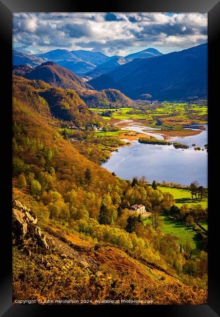 Borrowdale and the Scafells Framed Print by John Henderson