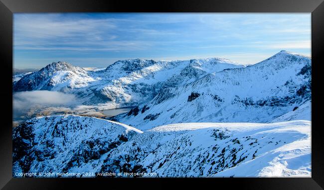 Winter Panorama Framed Print by John Henderson