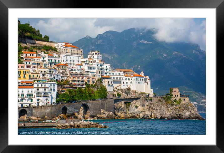 Amalfi colours Framed Mounted Print by John Henderson