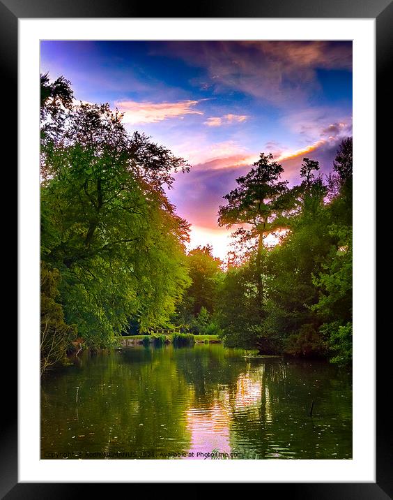 Sunset at the Leasowes Framed Mounted Print by Keith McManus