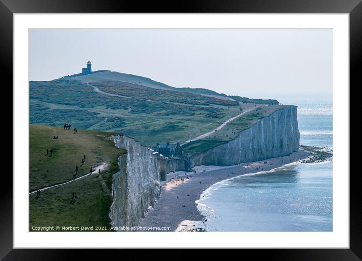 Seven Sisters with Lighthouse Framed Mounted Print by Norbert David
