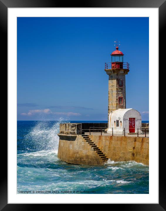 Felgueiras Lighthouse Framed Mounted Print by Daniel Child
