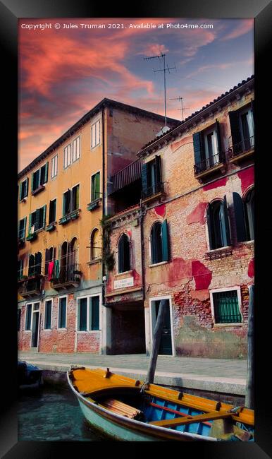 Venice architecture #1 Framed Print by Jules D Truman