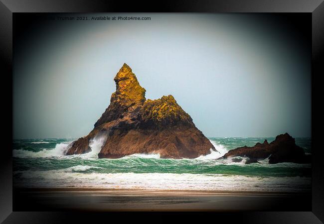 Church Rock, Pembrokshire Framed Print by Jules D Truman