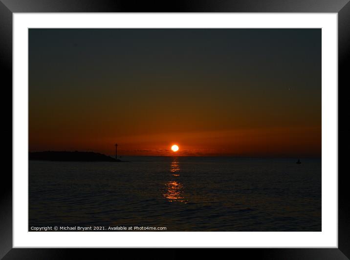 clacton sunrise Framed Mounted Print by Michael bryant Tiptopimage
