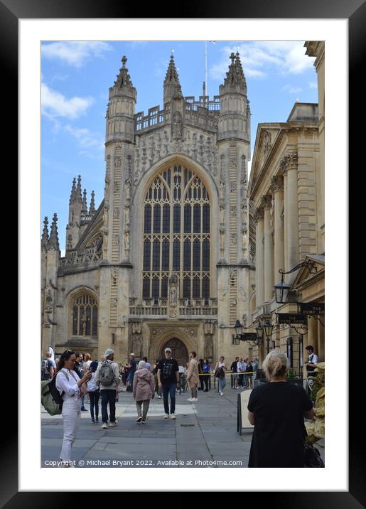 Bath Abbey Framed Mounted Print by Michael bryant Tiptopimage