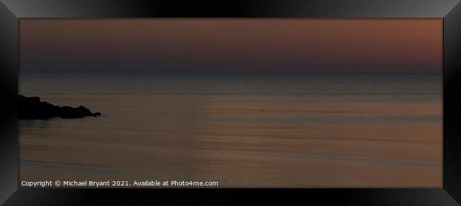Sunrise on the sunshine coast Framed Print by Michael bryant Tiptopimage