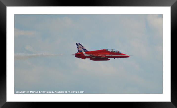 red arrows at clacton air show Framed Mounted Print by Michael bryant Tiptopimage
