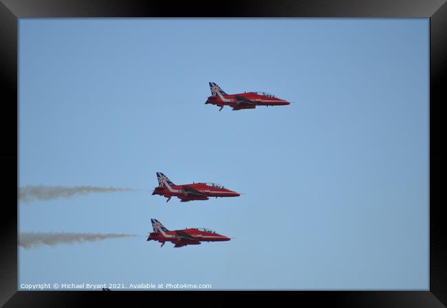 Red arrows Framed Print by Michael bryant Tiptopimage