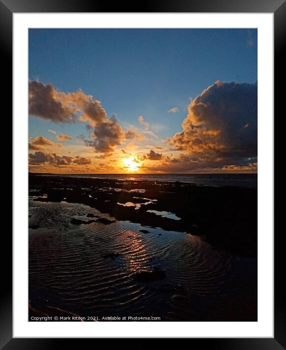 October Sunset  Framed Mounted Print by Mark Ritson