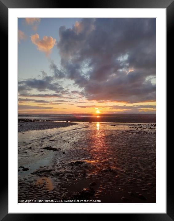 Solway Sunset Framed Mounted Print by Mark Ritson