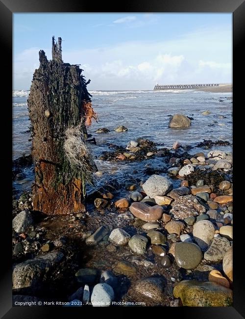 Old Groyne stump . Framed Print by Mark Ritson