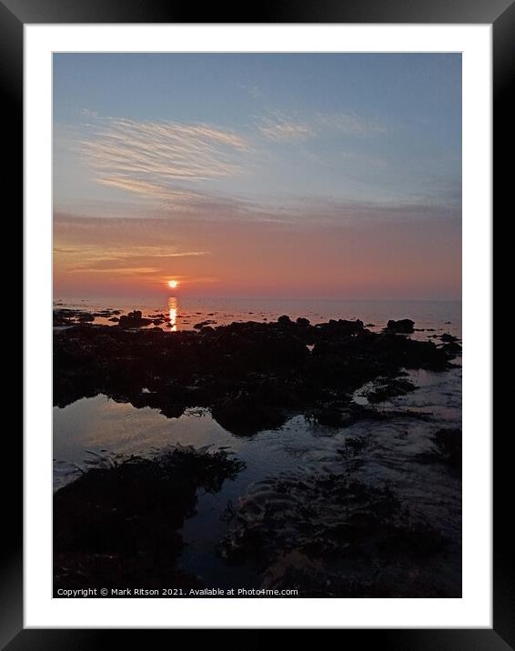 Watery Sun  Framed Mounted Print by Mark Ritson