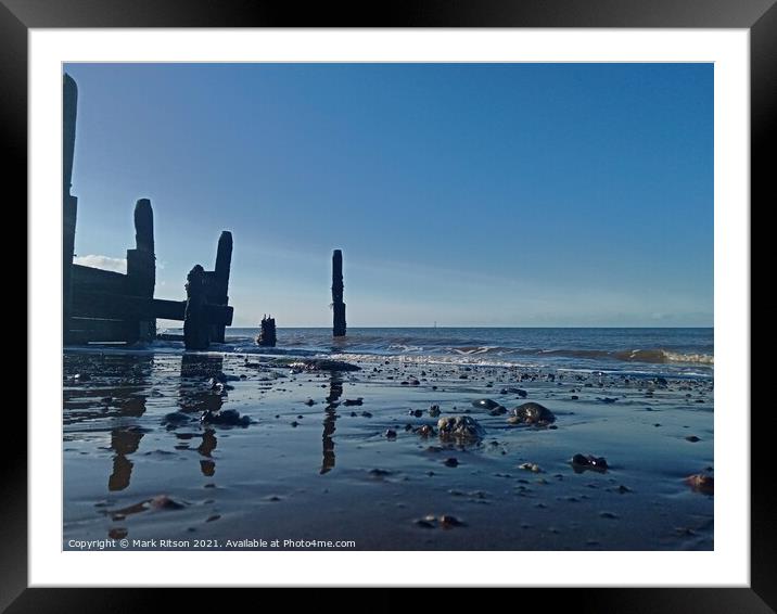 Blue Beach  Framed Mounted Print by Mark Ritson