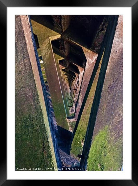 Concrete Pier Construction Abstract Framed Mounted Print by Mark Ritson