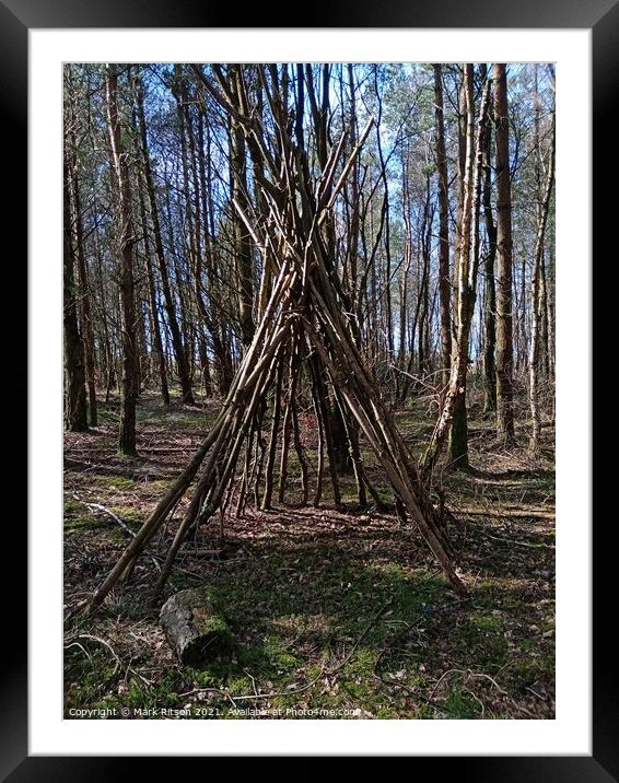 Abstract Tipi in the Woods  Framed Mounted Print by Mark Ritson
