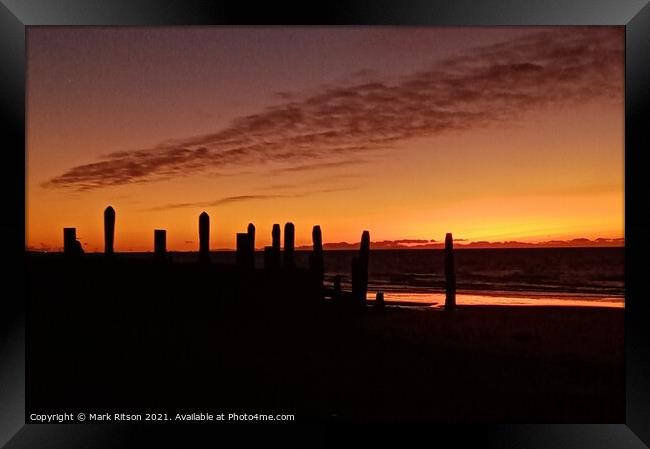 Twilight Beach  Framed Print by Mark Ritson