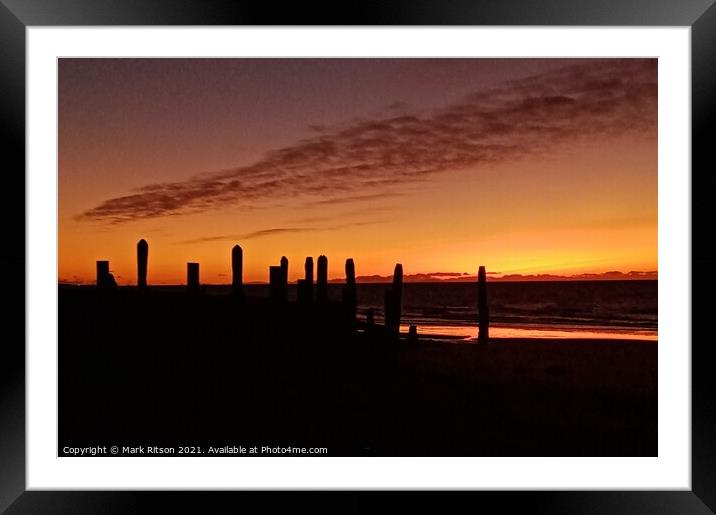 Twilight Beach  Framed Mounted Print by Mark Ritson