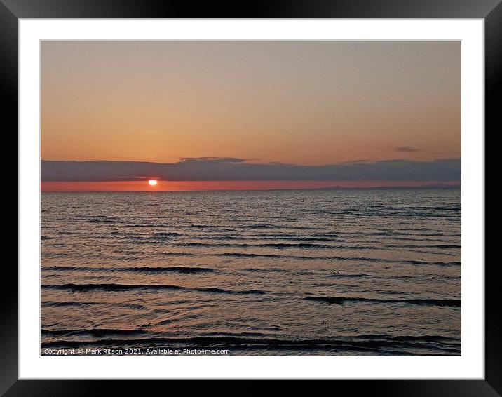 Cloud Line Sunset  Framed Mounted Print by Mark Ritson
