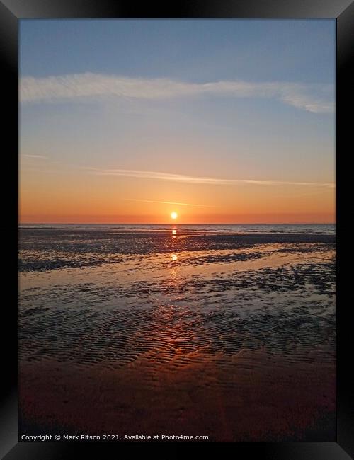Sunset on the Solway Framed Print by Mark Ritson