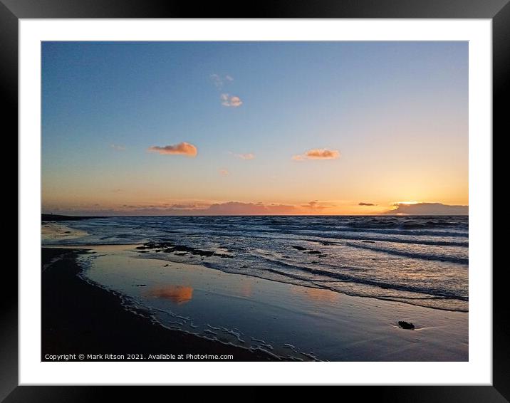 Dusk across the Solway  Framed Mounted Print by Mark Ritson