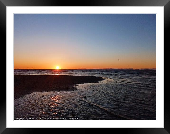 Calm Sea Sunset Framed Mounted Print by Mark Ritson