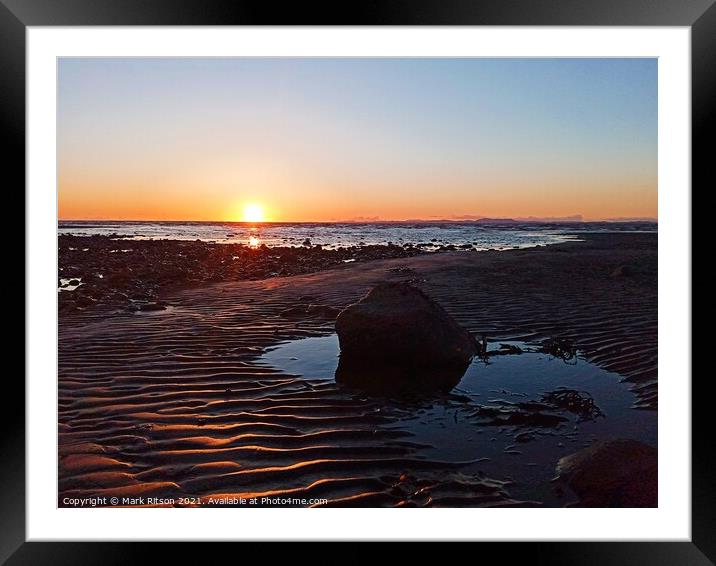 Low Tide Sunset Framed Mounted Print by Mark Ritson