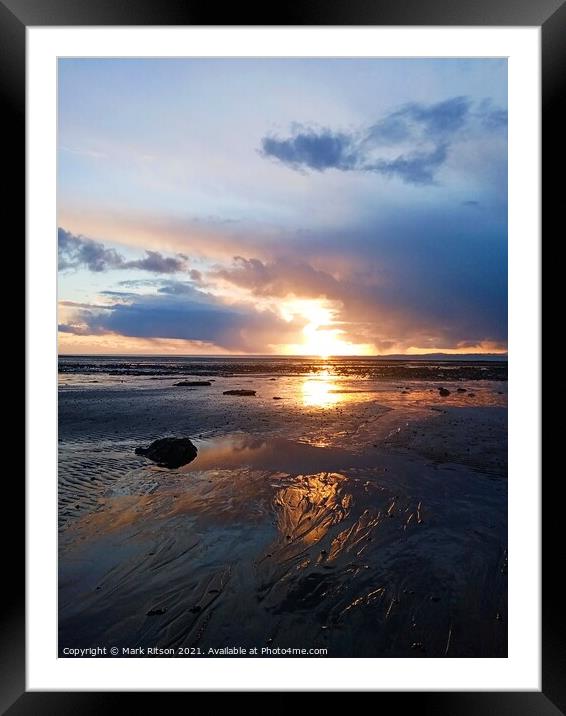 Wintery Clouds over the Sea   Framed Mounted Print by Mark Ritson
