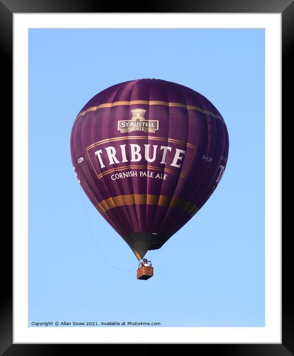 A Tribute to Ballooning Framed Mounted Print by Allan Snow