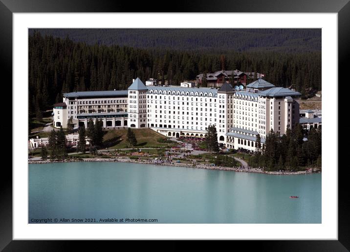 Fairmont Chateau Hotel - Lake Louise, Canada Framed Mounted Print by Allan Snow
