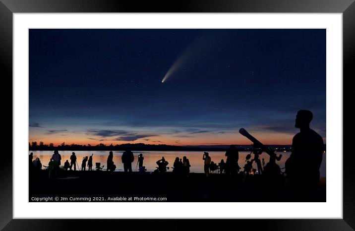 Comet Neowise Watchers Framed Mounted Print by Jim Cumming