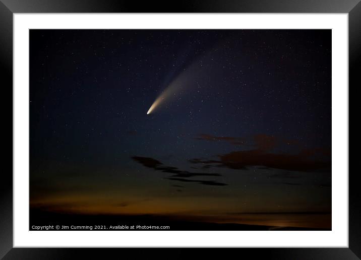 Comet Neowise Framed Mounted Print by Jim Cumming