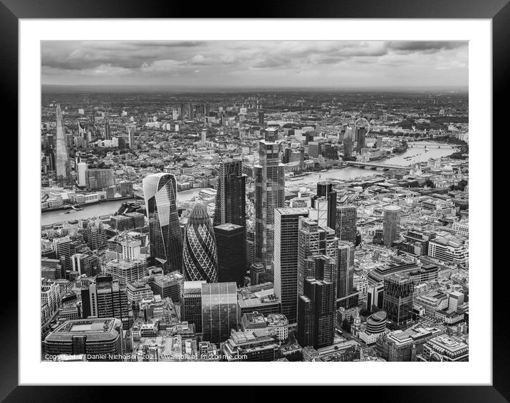 City of London Framed Mounted Print by Daniel Nicholson