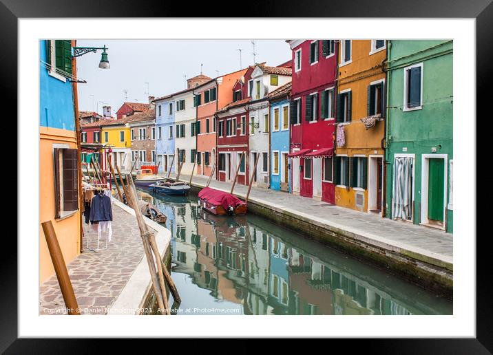 Technicolour in Venice Framed Mounted Print by Daniel Nicholson