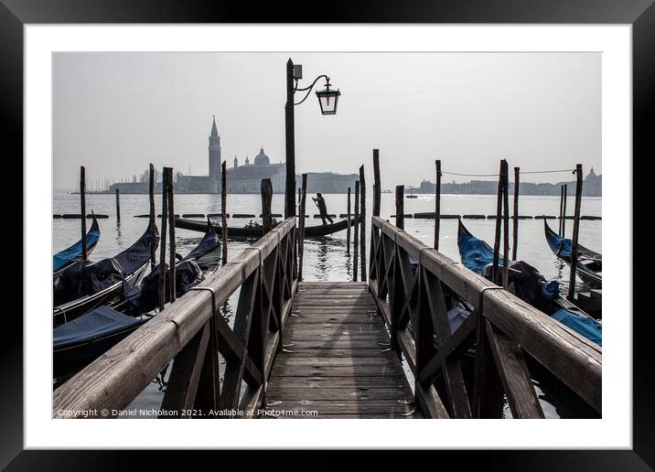 Travel by Gondola in Venice, Italy Framed Mounted Print by Daniel Nicholson
