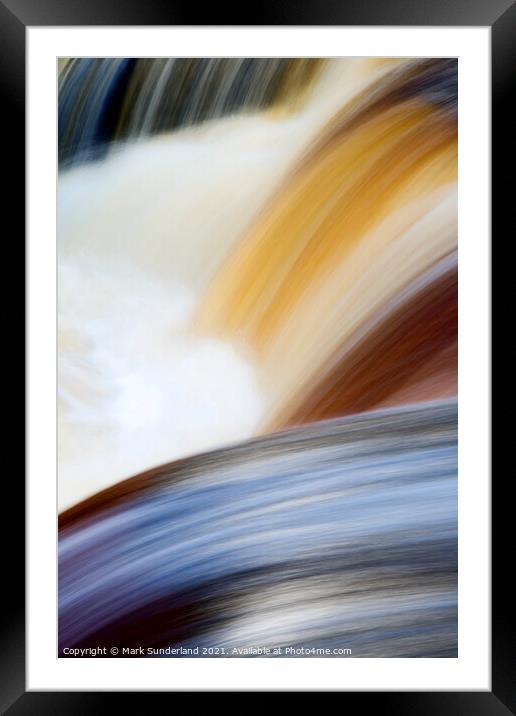 Lower Aysgarth Falls in Wensleydale Framed Mounted Print by Mark Sunderland