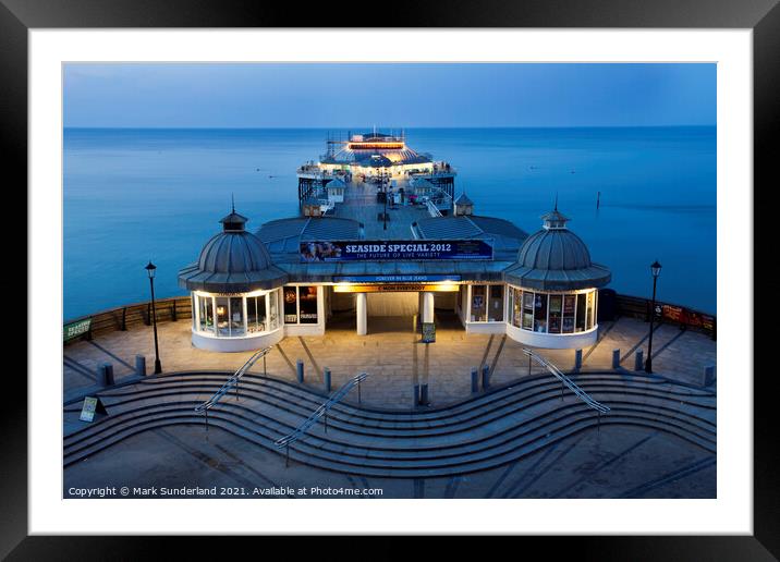 Cromer Pier at Dusk Framed Mounted Print by Mark Sunderland