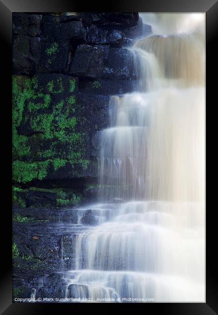 Mill Gill Force near Askrigg Framed Print by Mark Sunderland