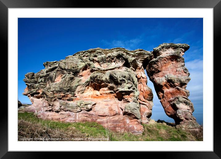 Buddo Rock on the Fife Coastal Path Framed Mounted Print by Mark Sunderland