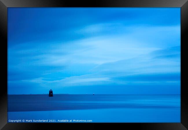 Tayport Pile Light at Dusk Framed Print by Mark Sunderland