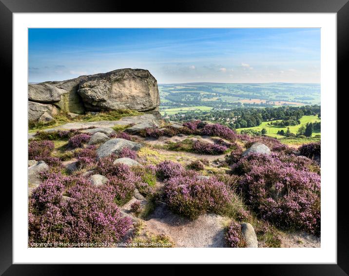 Cow and Calf Rocks on Ilkley Moor Framed Mounted Print by Mark Sunderland
