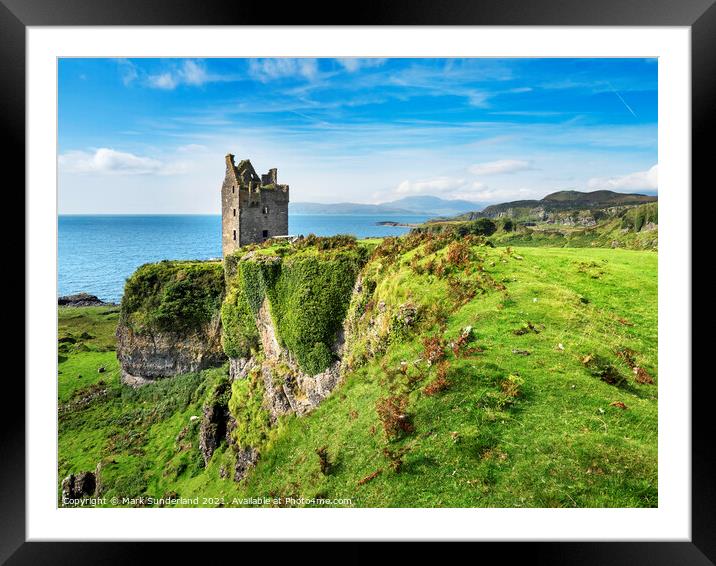 Gylen Castle on Kerrera Framed Mounted Print by Mark Sunderland